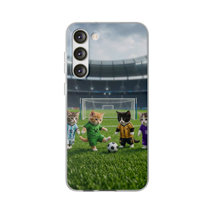 Cute Soccer Cats Phone Case — Kawaii Football Kit iPhone Cover