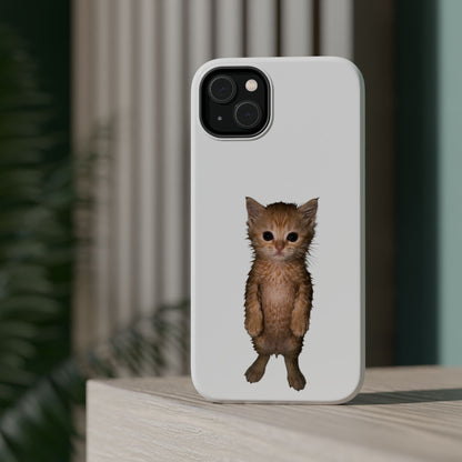 Cute Standing Kitten Magnetic Impact-Resistant Phone Case