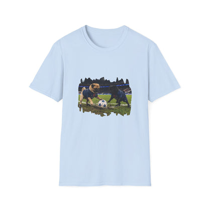 Soccer Puppies T-Shirt — Playful Puppy Soccer Match Tee