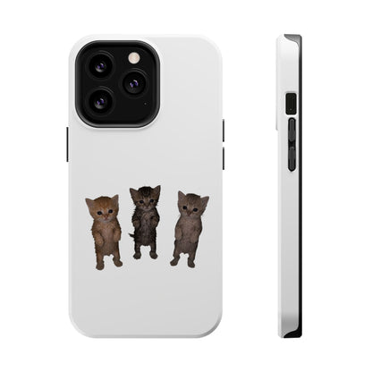 Cute Standing Kittens Magnetic Impact-Resistant Phone Case