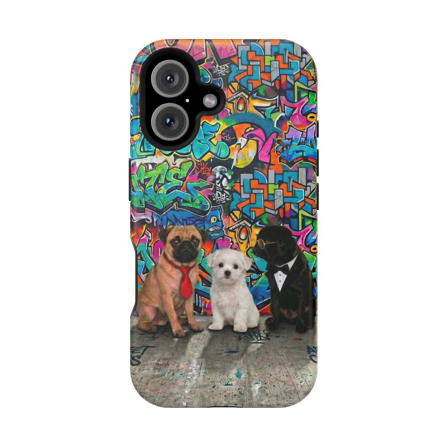 Puppy Squad Graffiti Phone Case — Impact-Resistant Protective Case