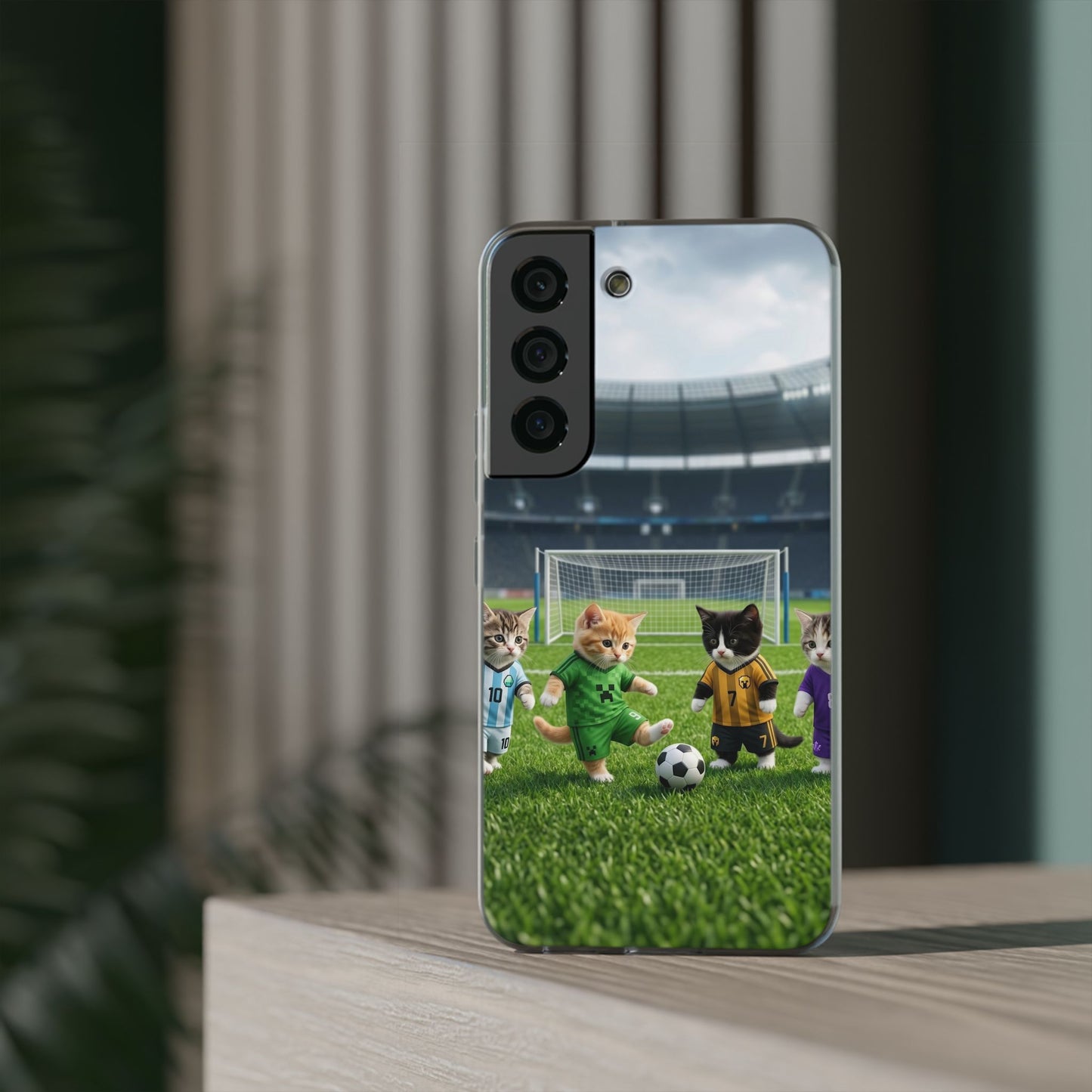 Cute Soccer Cats Phone Case — Kawaii Football Kit iPhone Cover