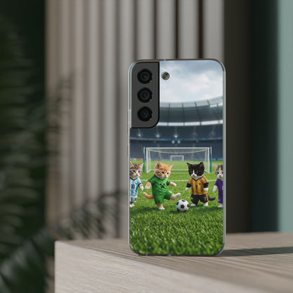 Cute Soccer Cats Phone Case — Kawaii Football Kit iPhone Cover