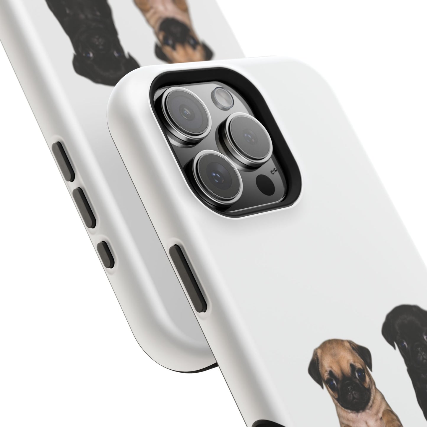 Cute Standing Pug Duo Magnetic Impact-Resistant Phone Case