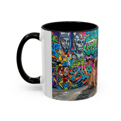 Graffiti Pets Coffee Mug — Colorful Street Art Dog & Cat Accent Mug (11/15oz)