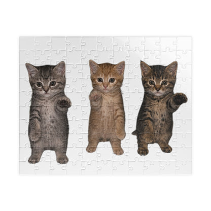 Cute Standing Trio Kittens Dancing Jigsaw Puzzle