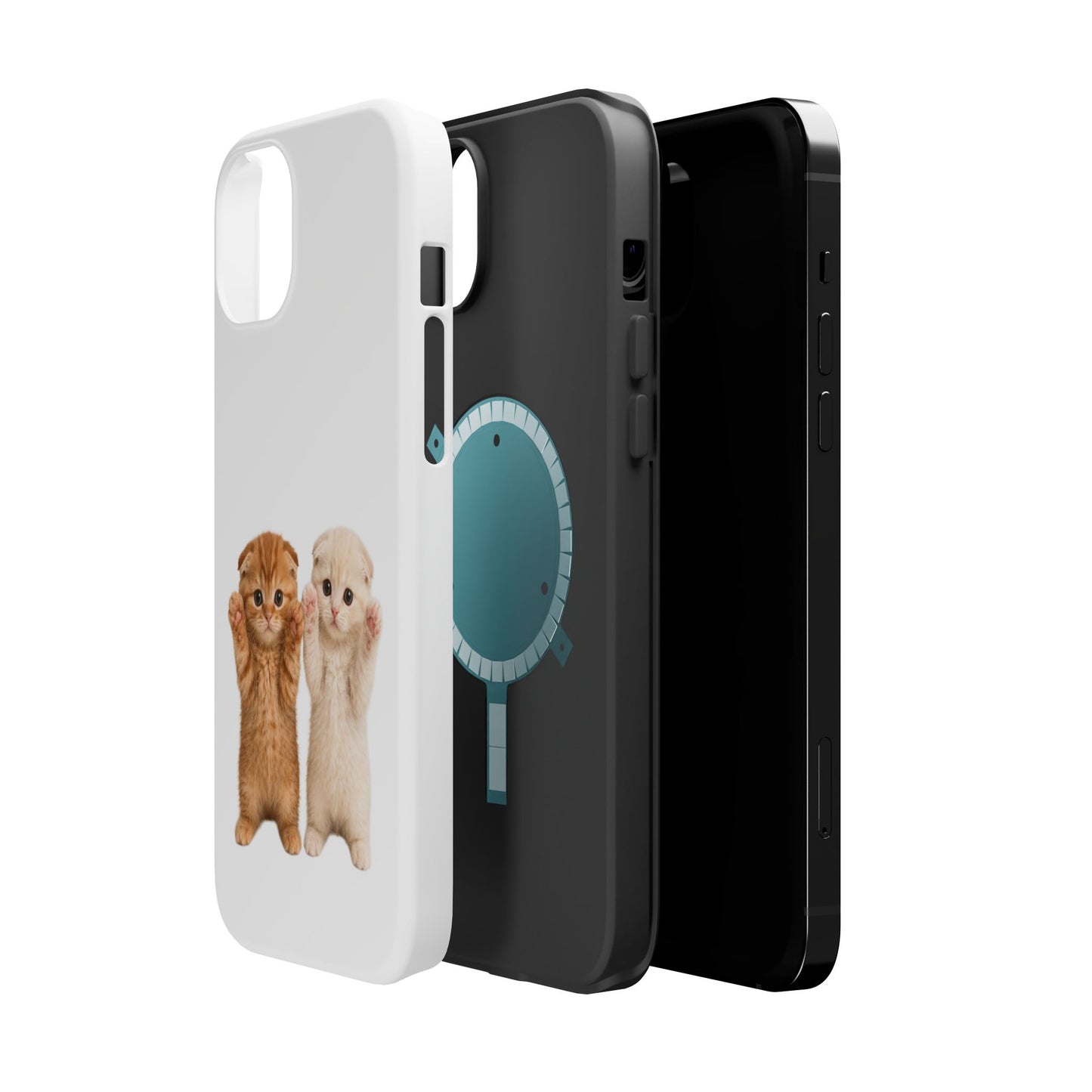Cute Raising Paws Kittens Magnetic Impact-Resistant  Phone Case