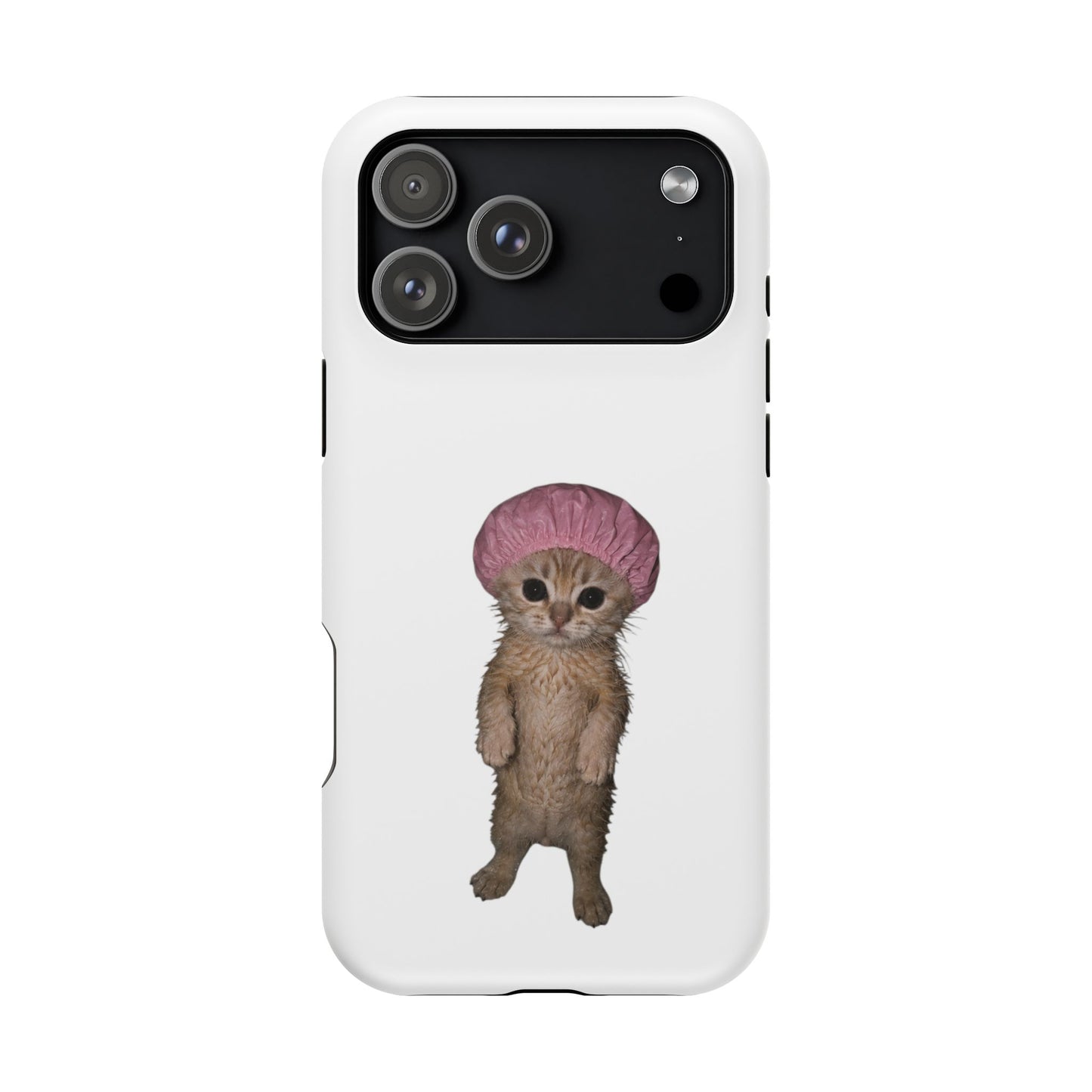 Cute Kitten in Shower Cap  Magnetic Impact-Resistant