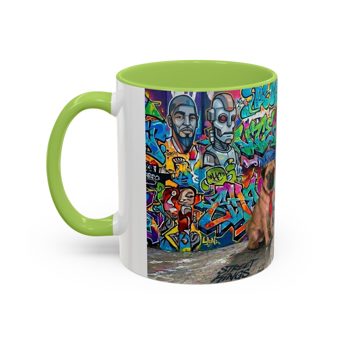 Graffiti Pets Coffee Mug — Colorful Street Art Dog & Cat Accent Mug (11/15oz)