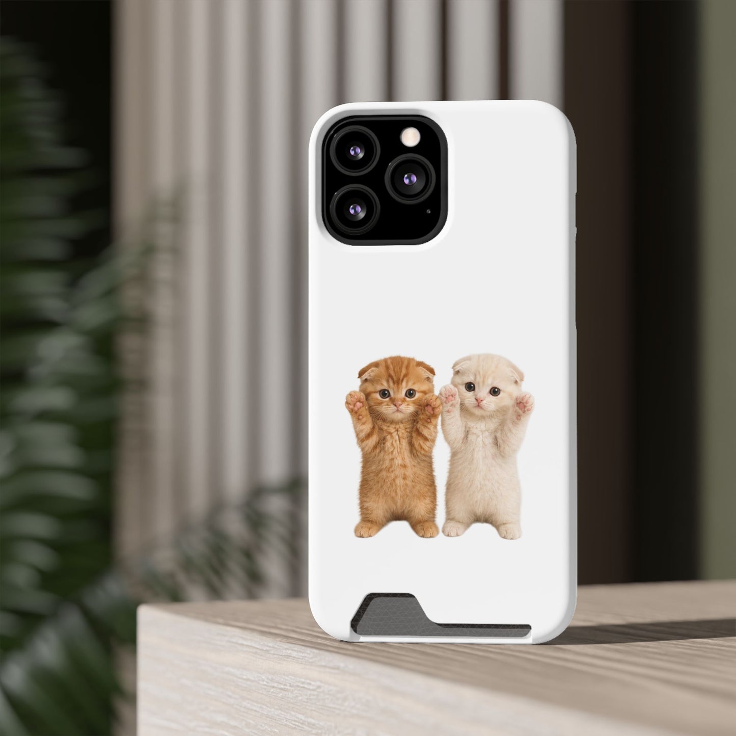 Cute Kittens Phone Case with Card Holder