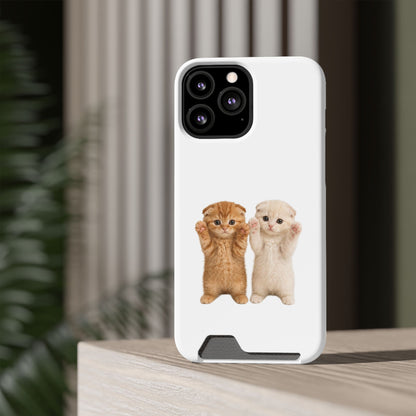 Cute Kittens Phone Case with Card Holder