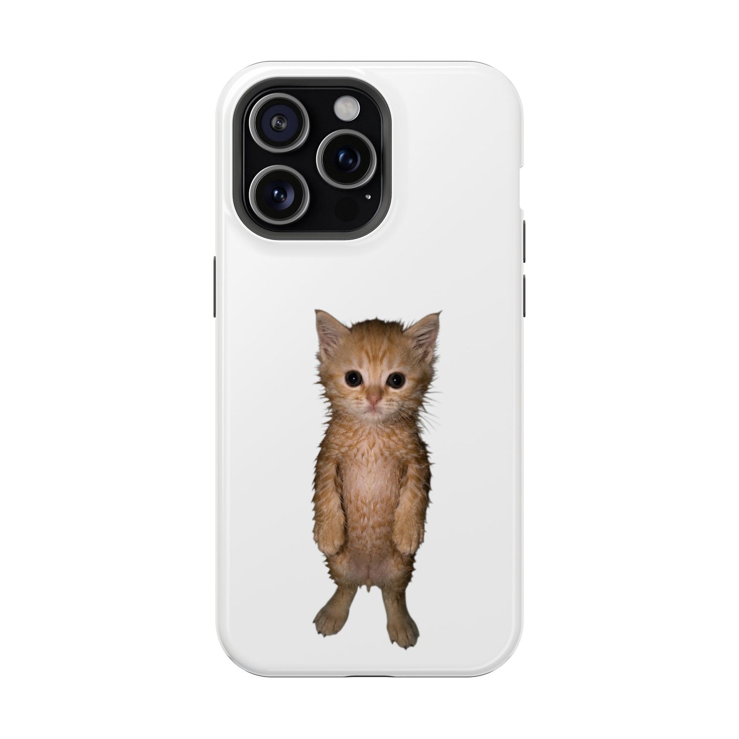 Cute Standing Kitten Magnetic Impact-Resistant Phone Case