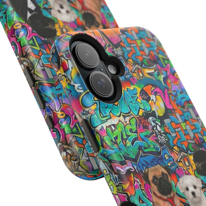 Puppy Squad Graffiti Phone Case — Impact-Resistant Protective Case