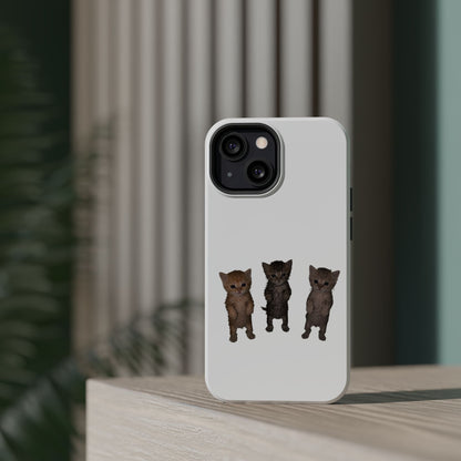 Cute Standing Kittens Magnetic Impact-Resistant Phone Case