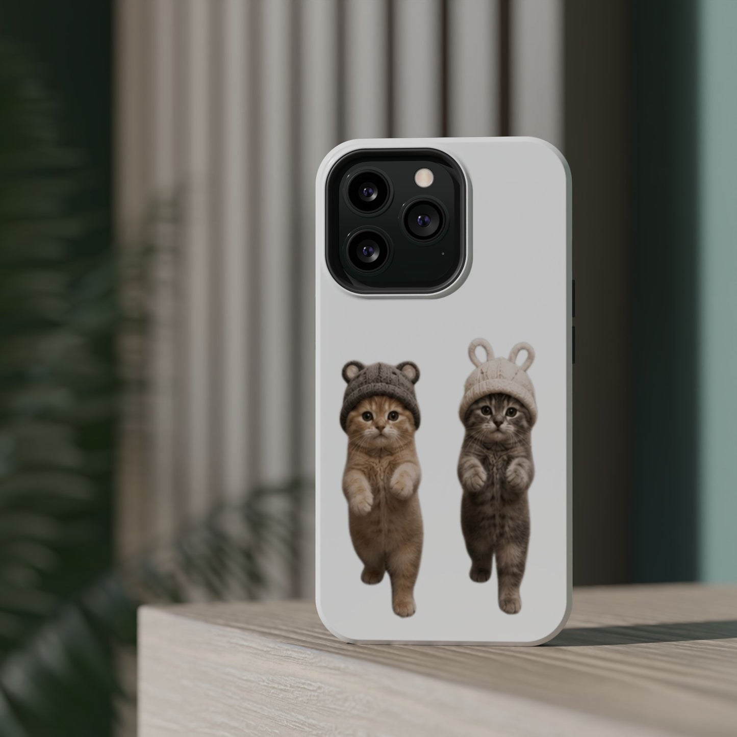 Cute Kittens in Hats Magnetic Impact Phone Case