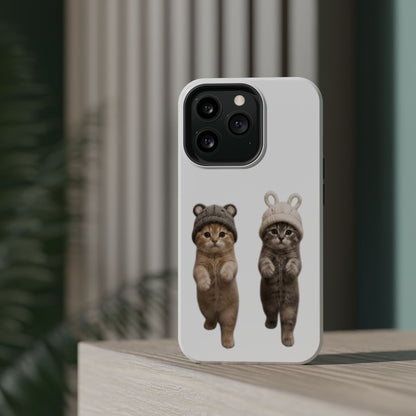 Cute Kittens in Hats Magnetic Impact Phone Case