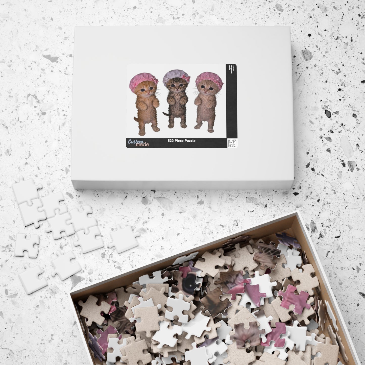 Cute Kittens in Bonnets Jigsaw Puzzle
