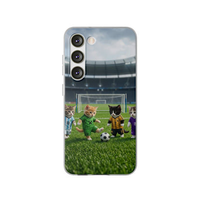 Cute Soccer Cats Phone Case — Kawaii Football Kit iPhone Cover