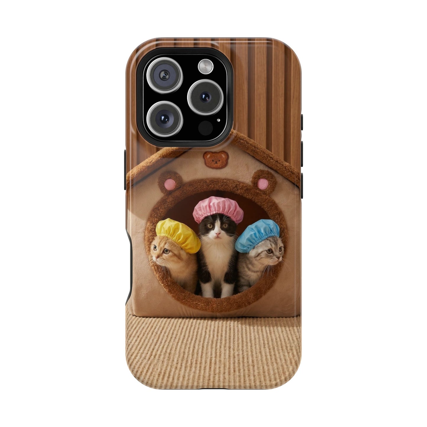 Cute Kittens in Cozy House Phone Case — Magnetic Impact-Resistant Case