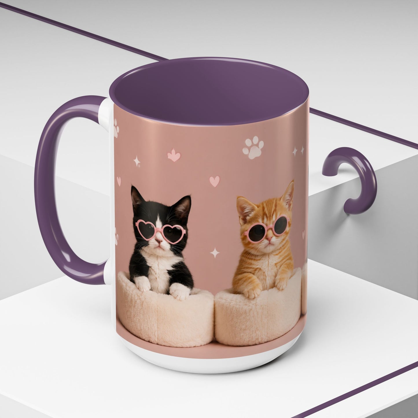 Cute Cat Lovers Coffee Mug - 11 & 15oz - Perfect Gift for Pet Owners