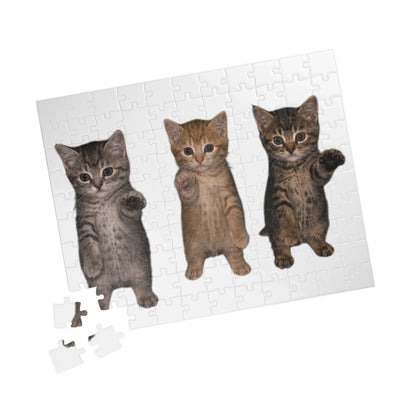Cute Standing Trio Kittens Dancing Jigsaw Puzzle