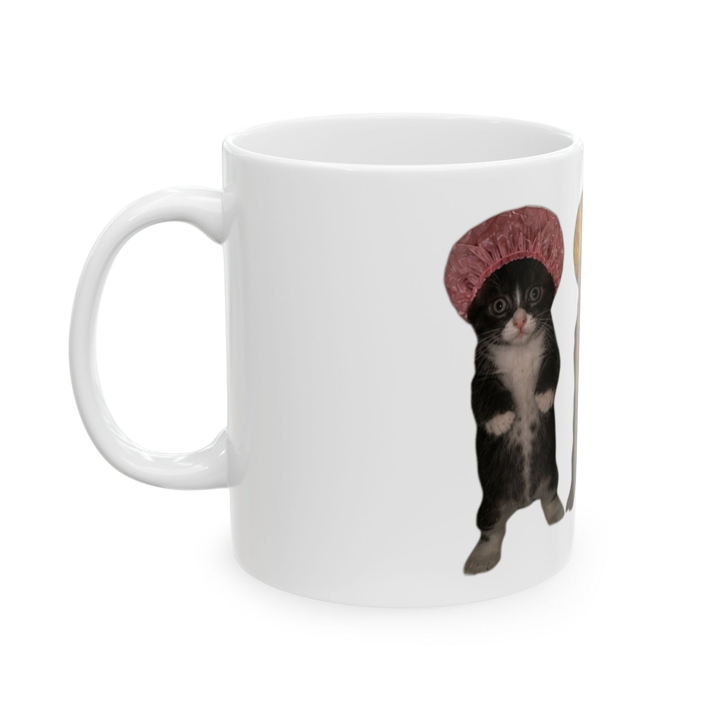 Cute Kittens in Bonnets Trio Ceramic Mug (11oz/15oz)
