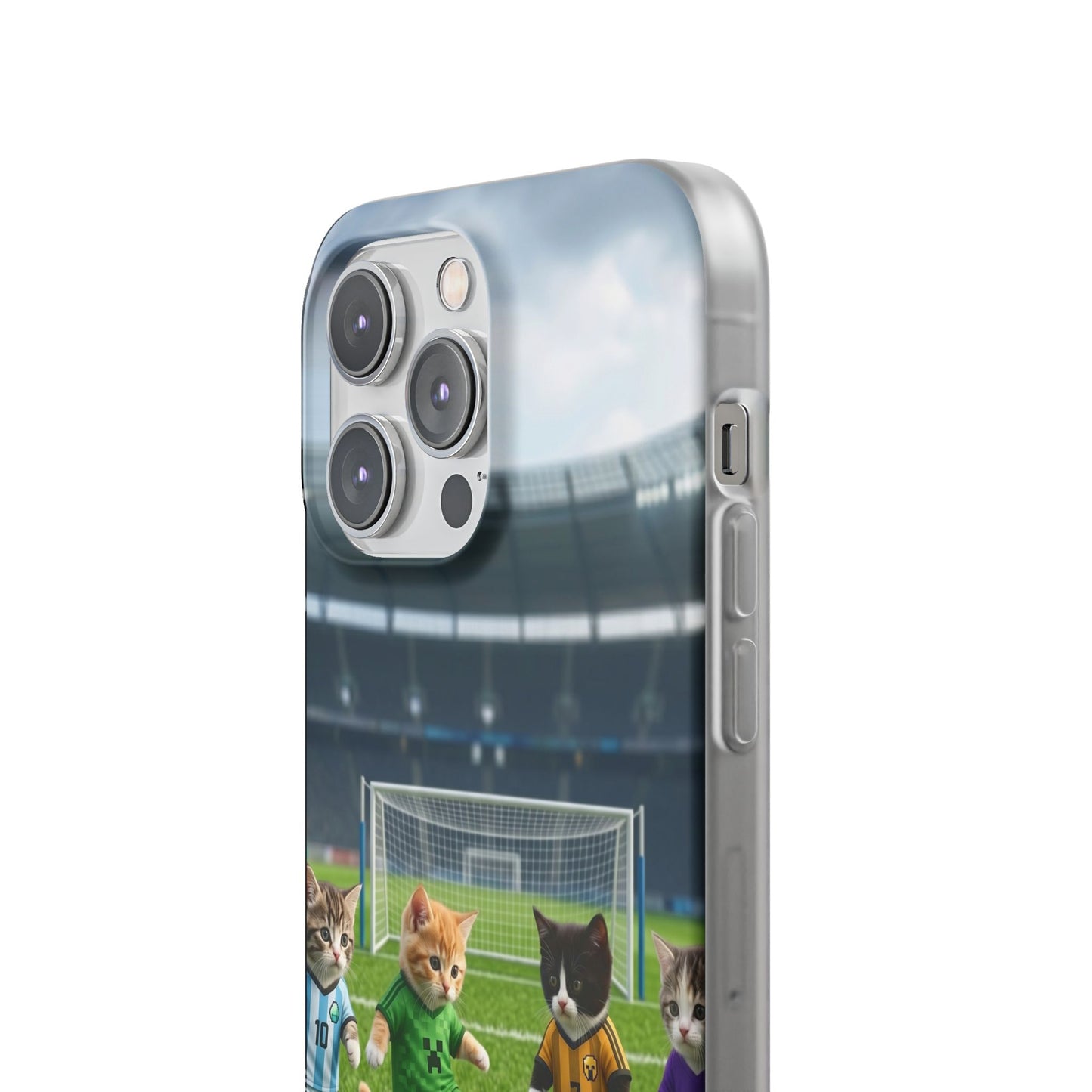Cute Soccer Cats Phone Case — Kawaii Football Kit iPhone Cover