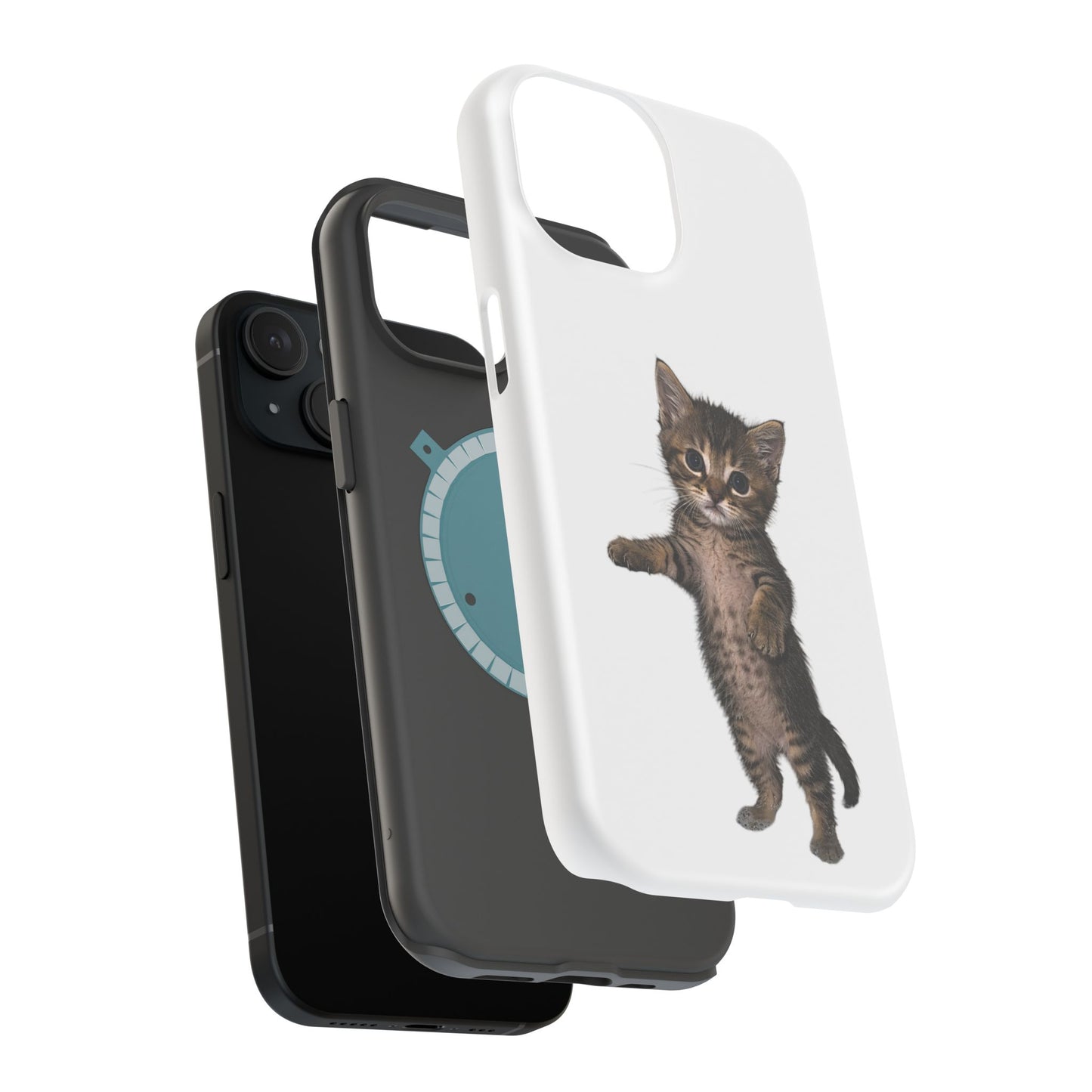 Cute Standing Kitten Magnetic Phone Case