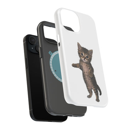 Cute Standing Kitten Magnetic Phone Case