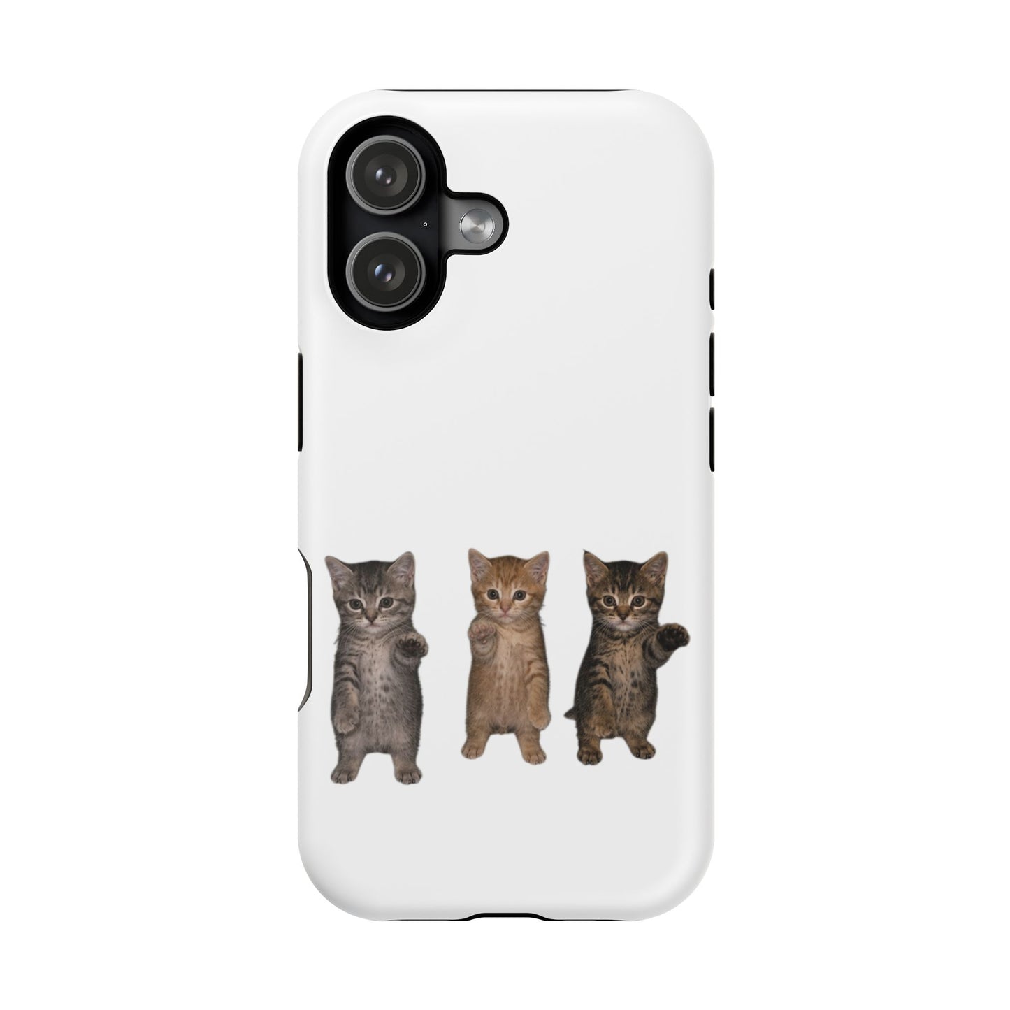 Cute Standing Trio Kittens Dancing Magnetic Impact-Resistant Phone Case