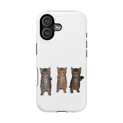 Cute Standing Trio Kittens Dancing Magnetic Impact-Resistant Phone Case
