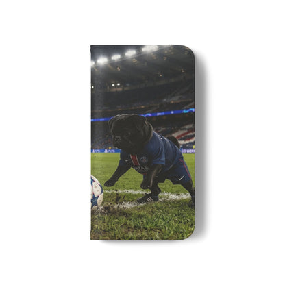 Flip Phone Case — Cute Soccer Pugs Design Wallet Cover