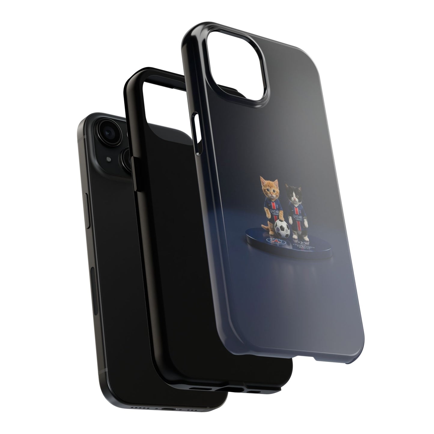 Phone Case — Cute Soccer Cats Design (Kawaii Kitten Football Fans)