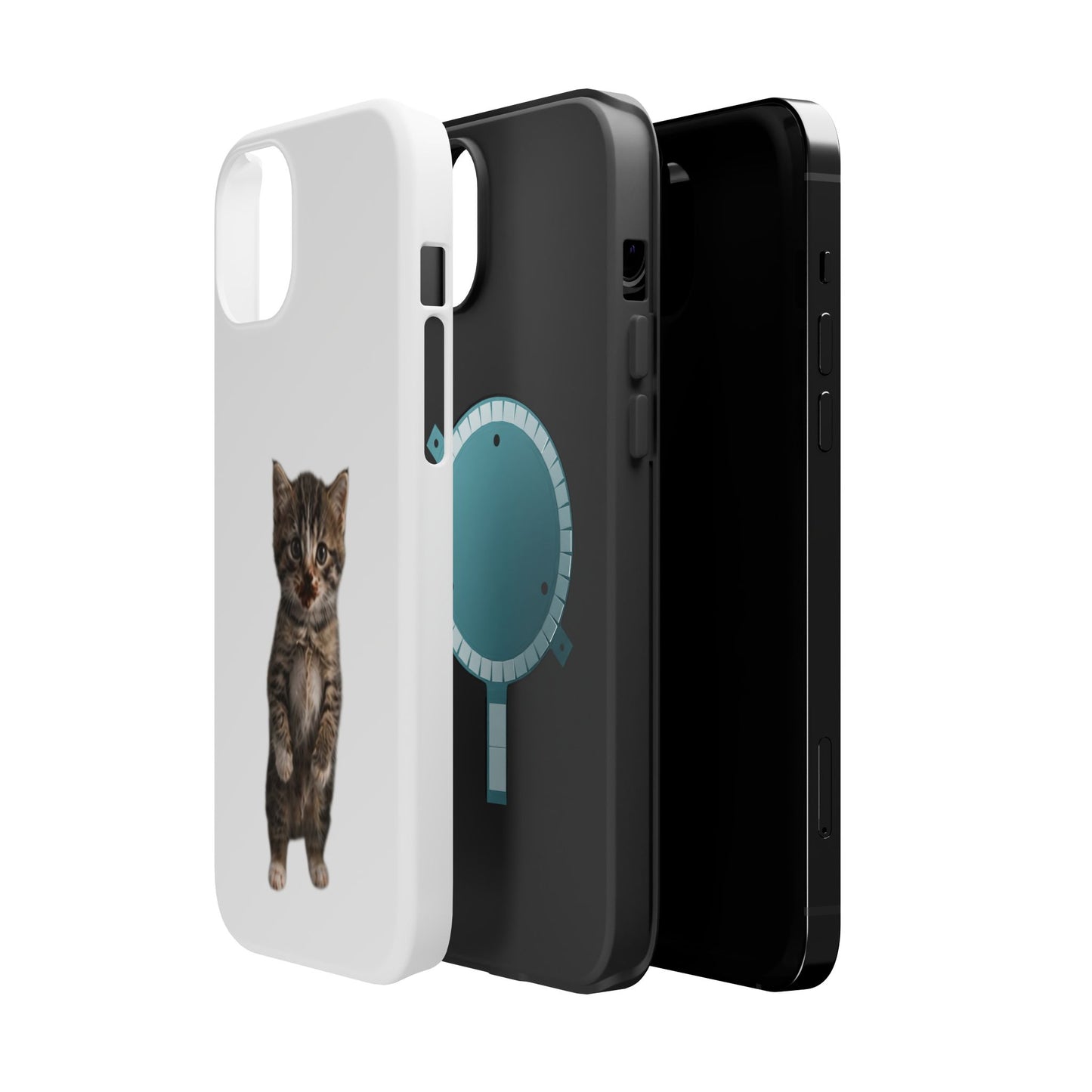 Cute Standing Kitten Magnetic Impact-Resistant Phone Case