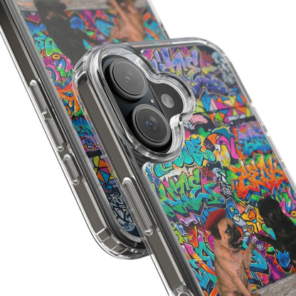 Clear Phone Case — Colorful Graffiti Pugs Design