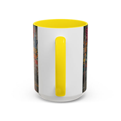 Graffiti Meow Squad Accent Coffee Mug — Cute Kittens ‘Purr-ject’ Street Art Design (11/15oz)