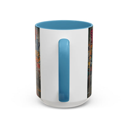 Graffiti Meow Squad Accent Coffee Mug — Cute Kittens ‘Purr-ject’ Street Art Design (11/15oz)