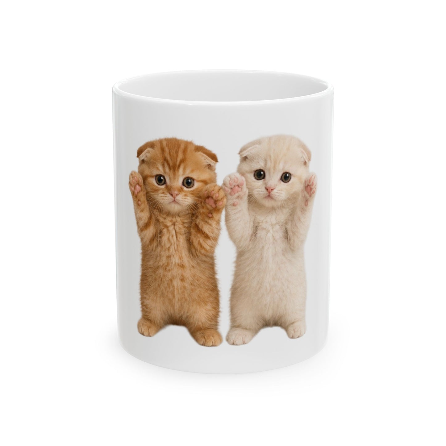Cute Cat Kitten Pair Ceramic Mug