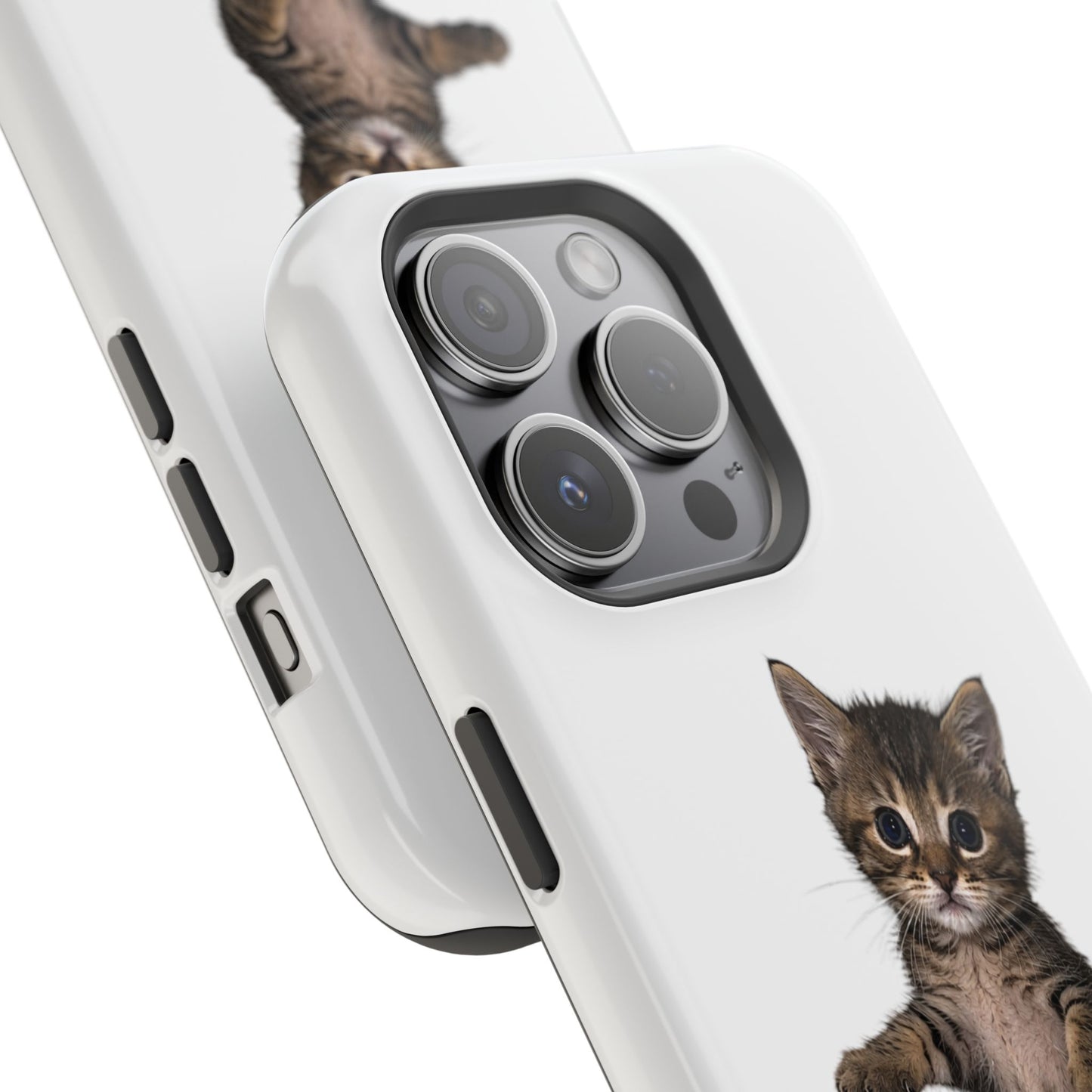 Cute Standing Kitten Magnetic Phone Case