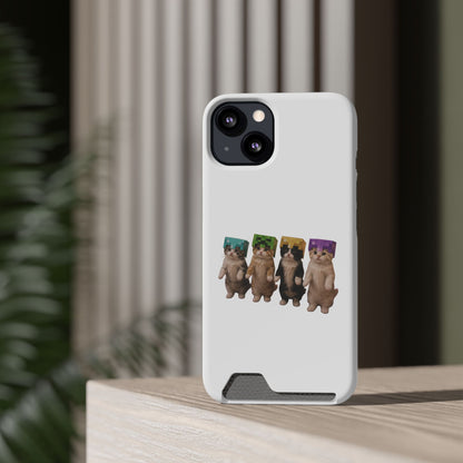 Minecraft Kittens Cat Phone Case with Card Holder
