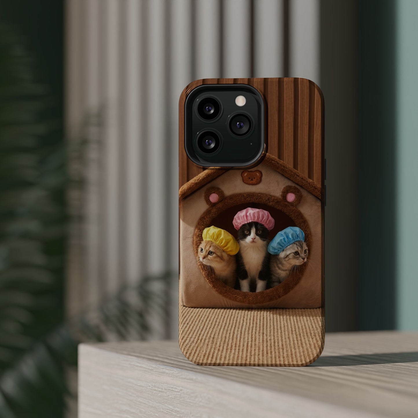 Cute Kittens in Cozy House Phone Case — Magnetic Impact-Resistant Case