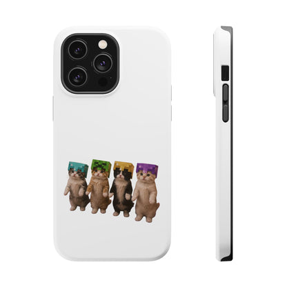 Dancing Kittens Minecraft Helmet Magnetic Impact-Resistant Phone Case