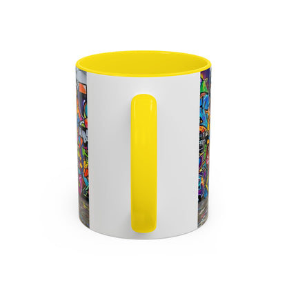 Graffiti Pets Coffee Mug — Colorful Street Art Dog & Cat Accent Mug (11/15oz)