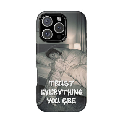 Phone Case ‘Trust Everything You See’ Surreal Sleep Graphic Tough Magnetic Case
