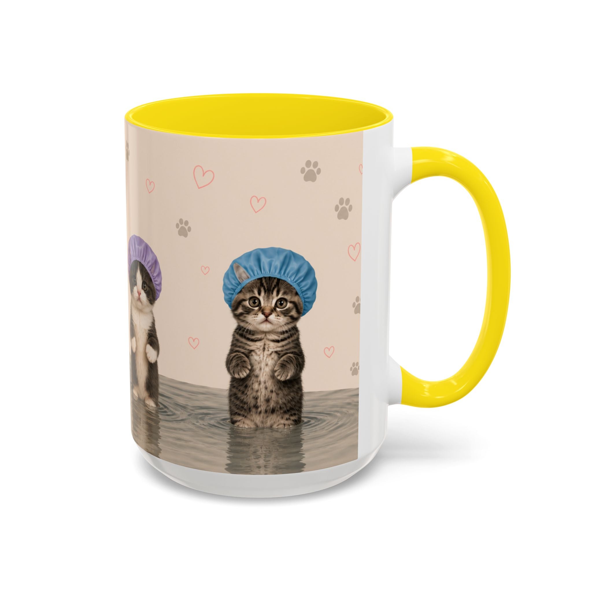 Cute Kittens in Shower Caps Accent Coffee Mug – 11/15oz