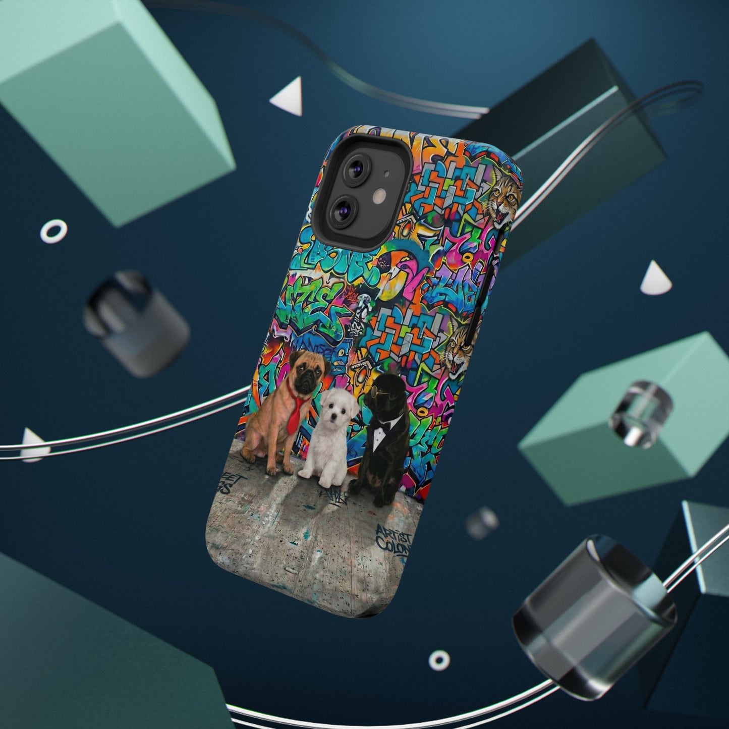 Puppy Squad Graffiti Phone Case — Impact-Resistant Protective Case