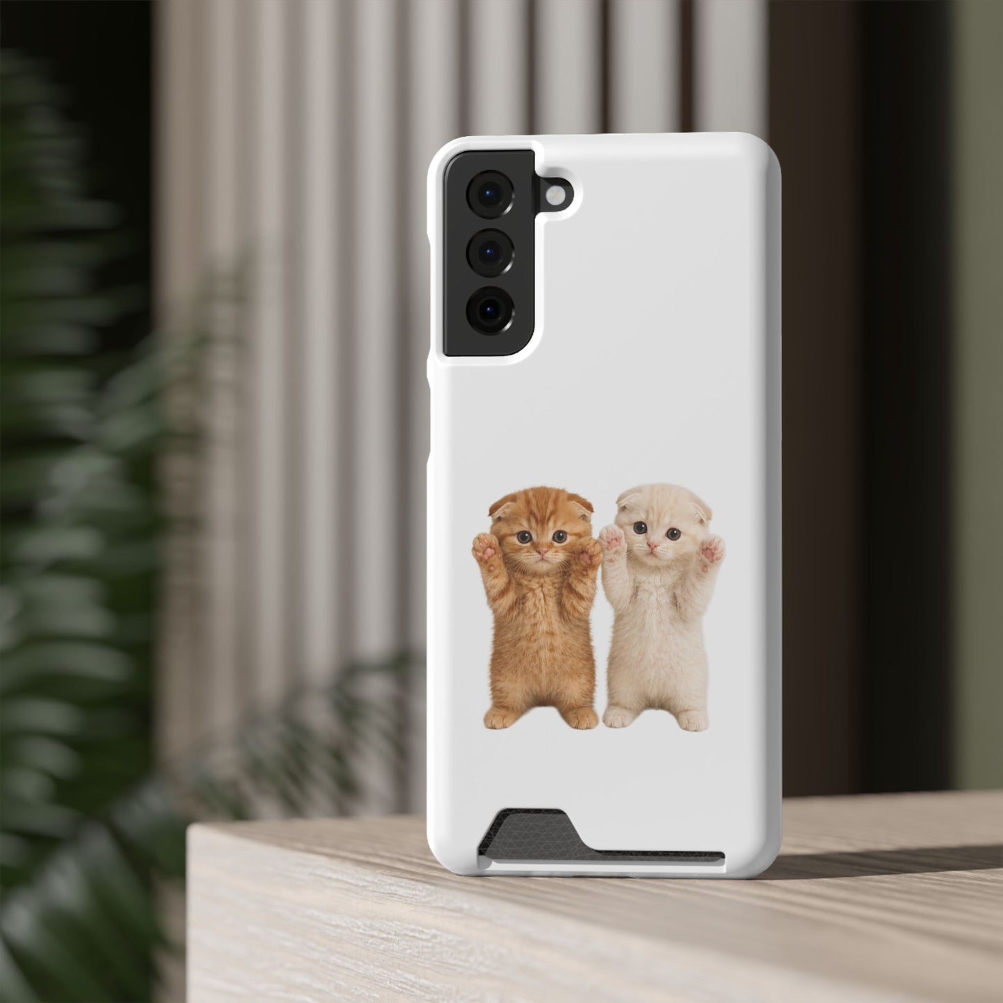 Cute Kittens Phone Case with Card Holder