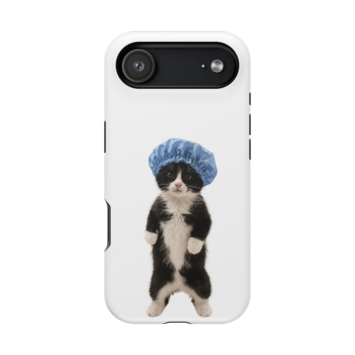 Cute Cat in Shower Cap Magnetic Impact-Resistant Phone Case