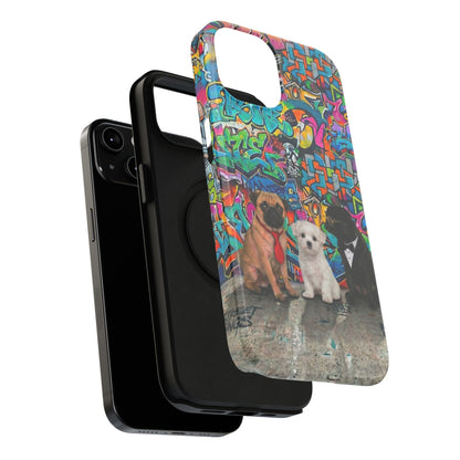 Puppy Squad Graffiti Phone Case — Impact-Resistant Protective Case