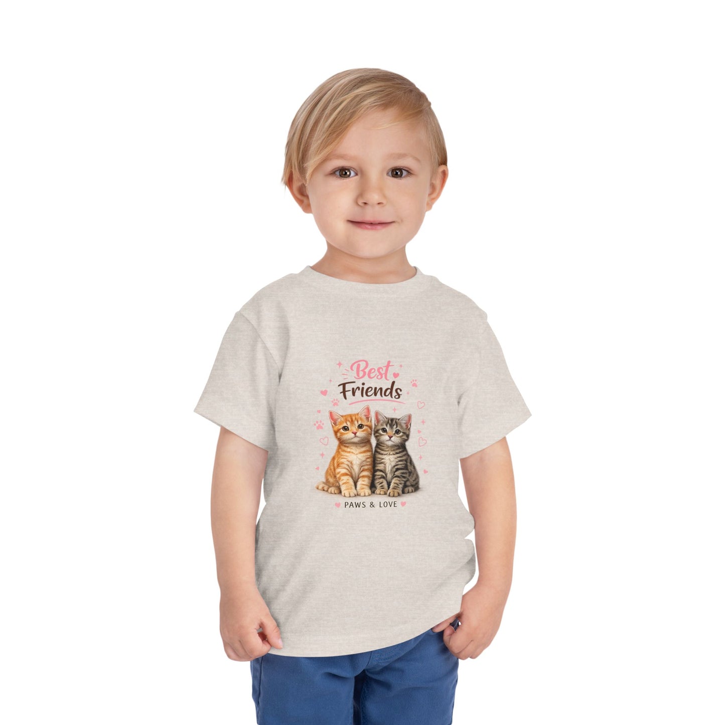 Best Friends Kitten Toddler Tee — Paws & Love Cute Cat Shirt